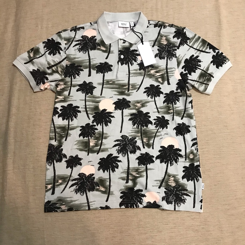WESC Tropical Print Polo XL New with Tags!